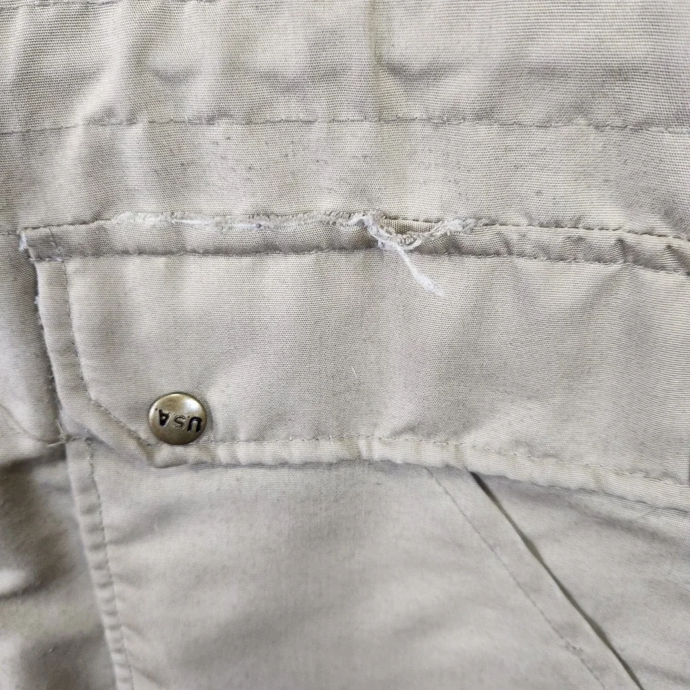 Vtg Westwind Sportswear USA Insulated‎ Work Jacket Tan Cord Collar